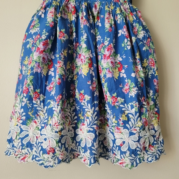 Vintage Summer Floral Embroidered Dress Size up to Medium - Picture 4 of 10